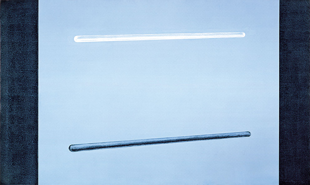 Presencias, 1990. Acrílico / Tela, 150 x 250 cm.
